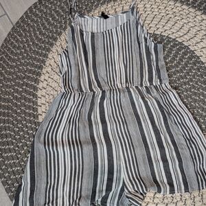 Striped Black and White Romper